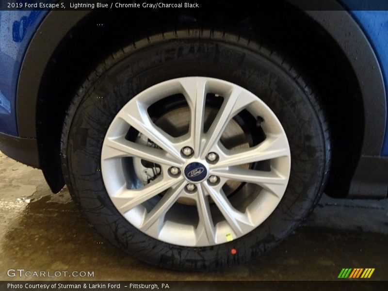 Lightning Blue / Chromite Gray/Charcoal Black 2019 Ford Escape S