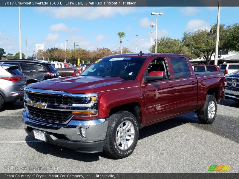 Siren Red Tintcoat / Jet Black 2017 Chevrolet Silverado 1500 LT Crew Cab