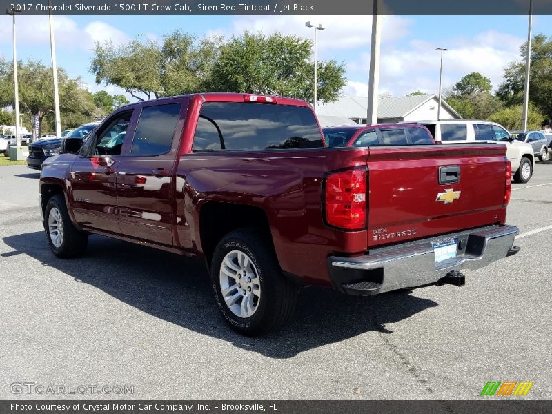 Siren Red Tintcoat / Jet Black 2017 Chevrolet Silverado 1500 LT Crew Cab