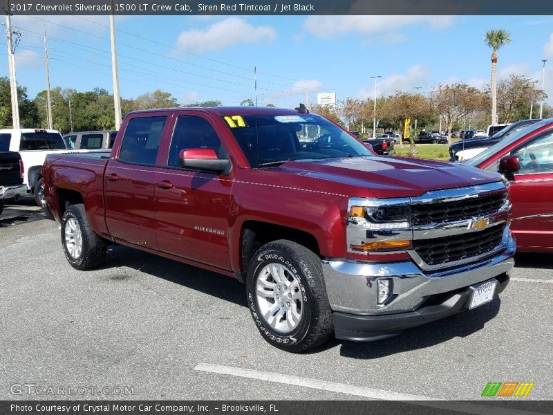 Siren Red Tintcoat / Jet Black 2017 Chevrolet Silverado 1500 LT Crew Cab