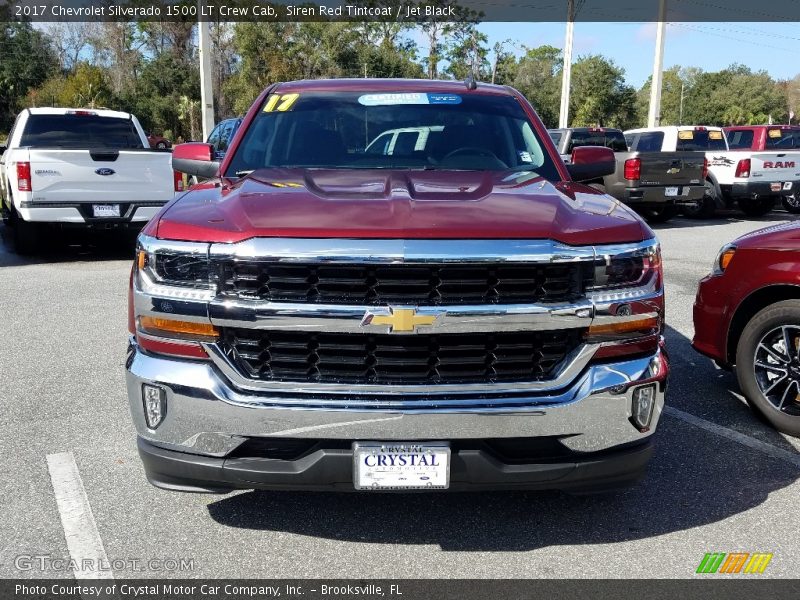 Siren Red Tintcoat / Jet Black 2017 Chevrolet Silverado 1500 LT Crew Cab