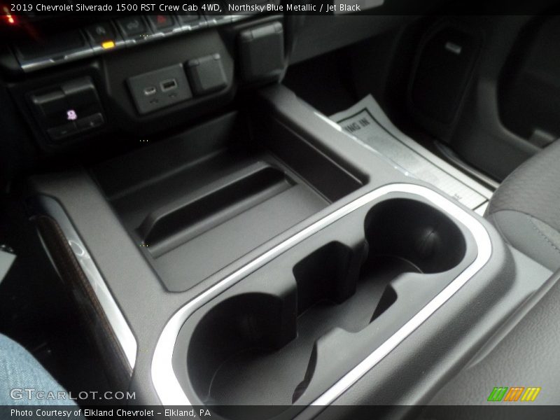 Northsky Blue Metallic / Jet Black 2019 Chevrolet Silverado 1500 RST Crew Cab 4WD