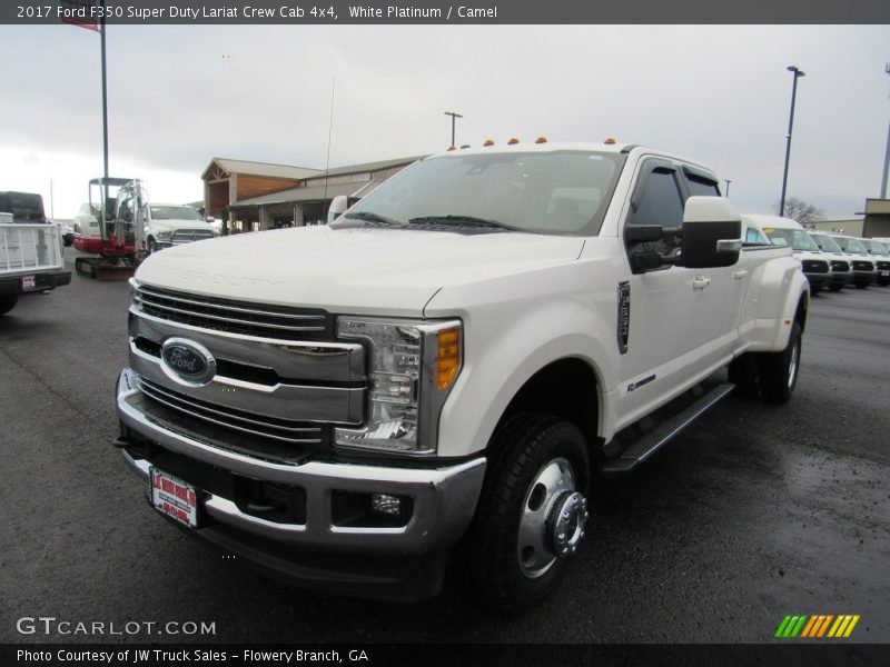 White Platinum / Camel 2017 Ford F350 Super Duty Lariat Crew Cab 4x4