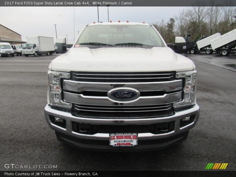 White Platinum / Camel 2017 Ford F350 Super Duty Lariat Crew Cab 4x4