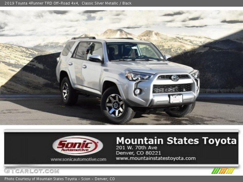 Classic Silver Metallic / Black 2019 Toyota 4Runner TRD Off-Road 4x4
