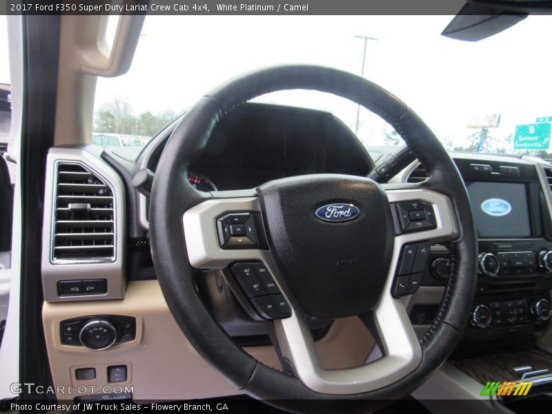 White Platinum / Camel 2017 Ford F350 Super Duty Lariat Crew Cab 4x4