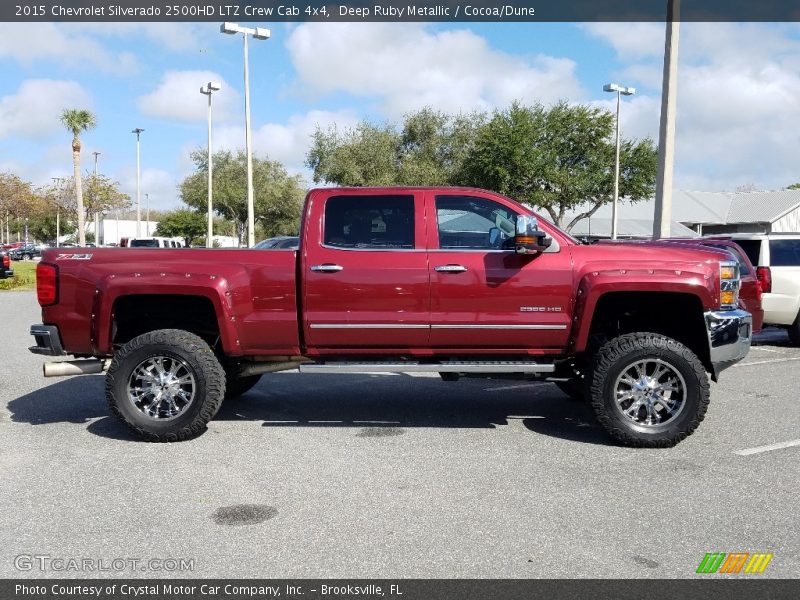 Deep Ruby Metallic / Cocoa/Dune 2015 Chevrolet Silverado 2500HD LTZ Crew Cab 4x4