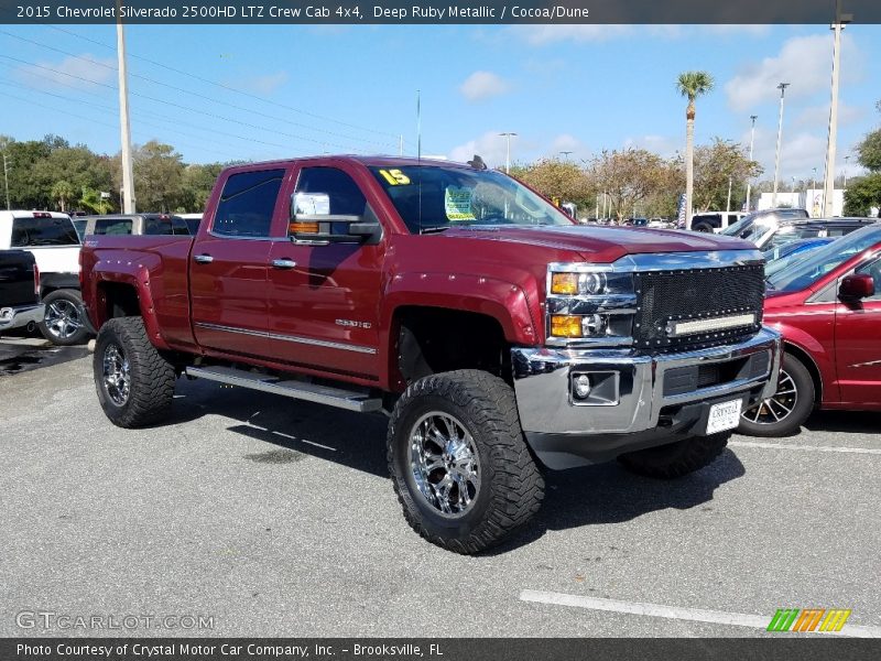 Deep Ruby Metallic / Cocoa/Dune 2015 Chevrolet Silverado 2500HD LTZ Crew Cab 4x4