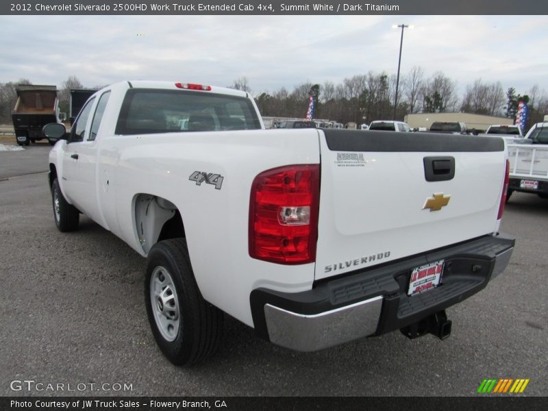 Summit White / Dark Titanium 2012 Chevrolet Silverado 2500HD Work Truck Extended Cab 4x4