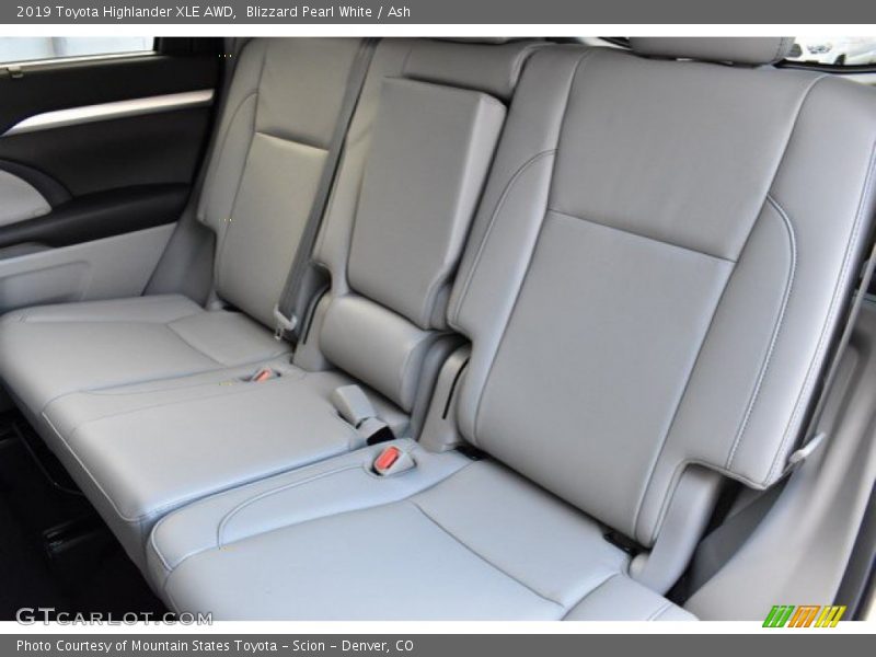 Rear Seat of 2019 Highlander XLE AWD