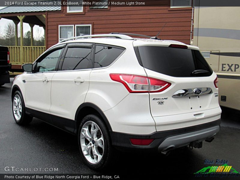White Platinum / Medium Light Stone 2014 Ford Escape Titanium 2.0L EcoBoost