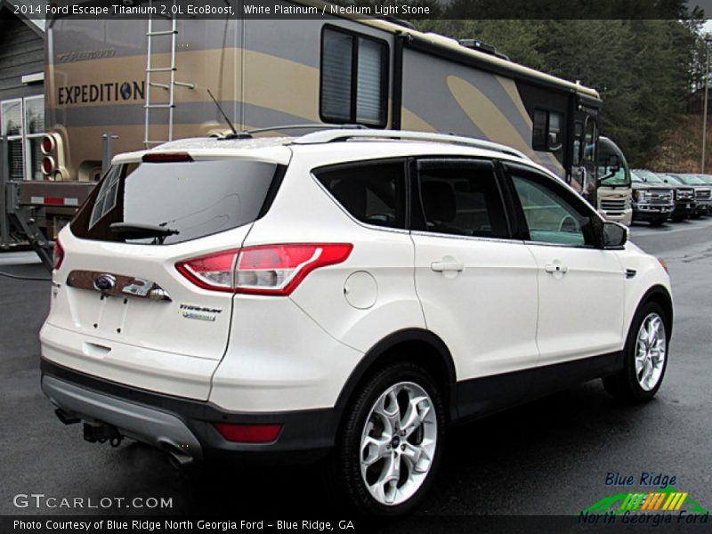 White Platinum / Medium Light Stone 2014 Ford Escape Titanium 2.0L EcoBoost