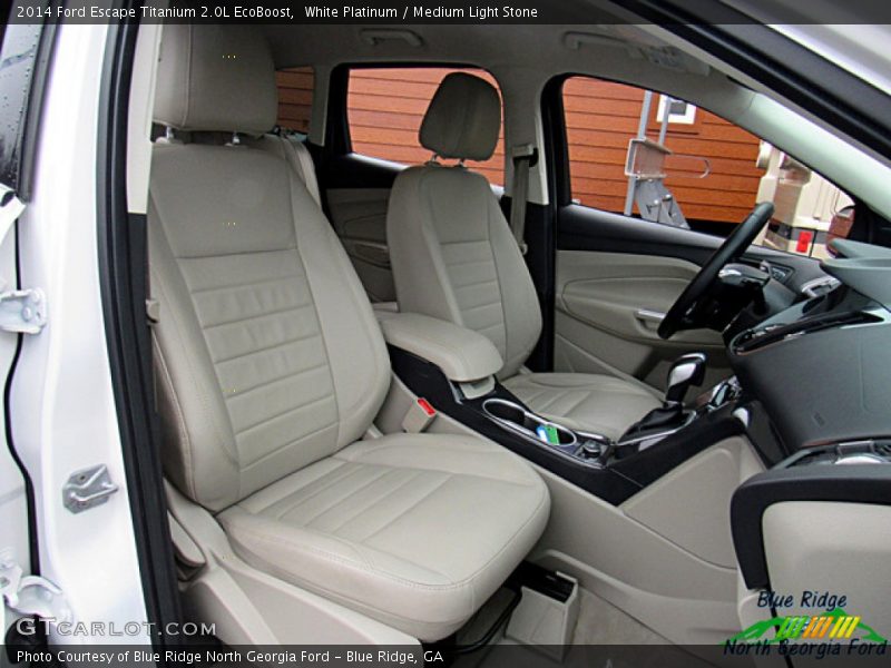 White Platinum / Medium Light Stone 2014 Ford Escape Titanium 2.0L EcoBoost