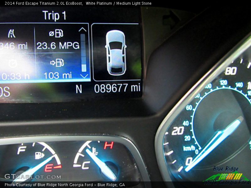 White Platinum / Medium Light Stone 2014 Ford Escape Titanium 2.0L EcoBoost