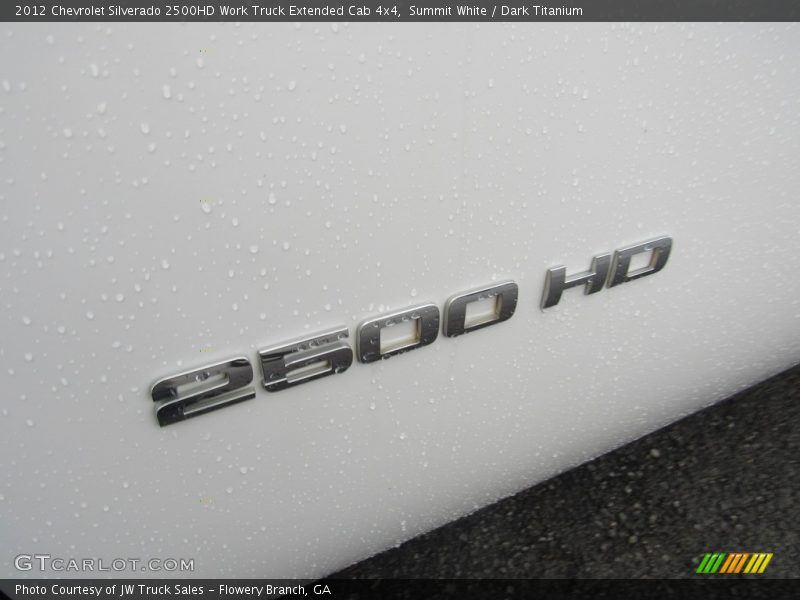 Summit White / Dark Titanium 2012 Chevrolet Silverado 2500HD Work Truck Extended Cab 4x4
