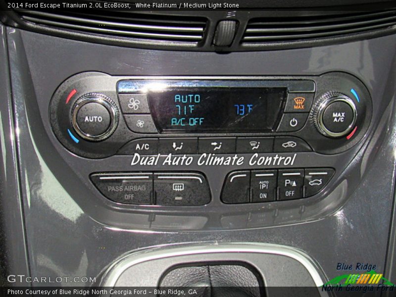 White Platinum / Medium Light Stone 2014 Ford Escape Titanium 2.0L EcoBoost