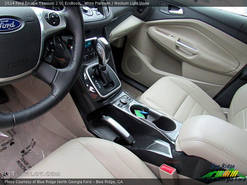 White Platinum / Medium Light Stone 2014 Ford Escape Titanium 2.0L EcoBoost