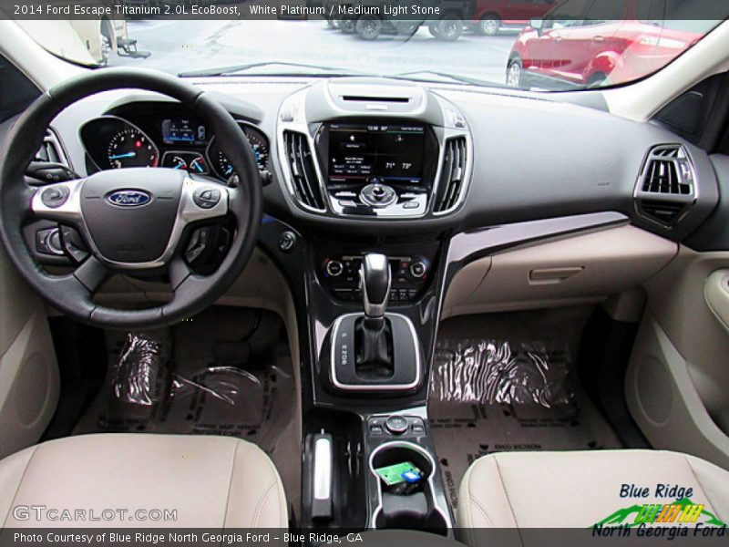 White Platinum / Medium Light Stone 2014 Ford Escape Titanium 2.0L EcoBoost