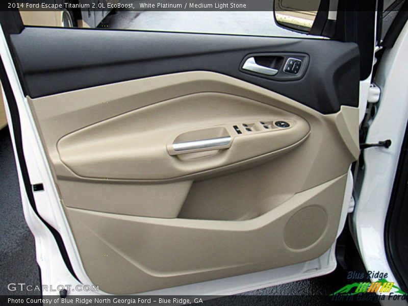 White Platinum / Medium Light Stone 2014 Ford Escape Titanium 2.0L EcoBoost