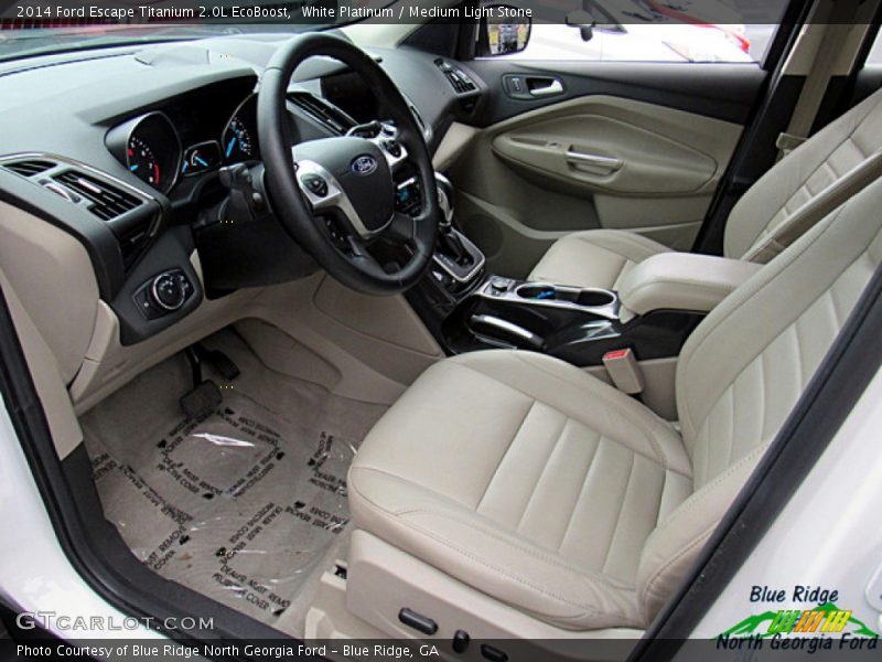 White Platinum / Medium Light Stone 2014 Ford Escape Titanium 2.0L EcoBoost