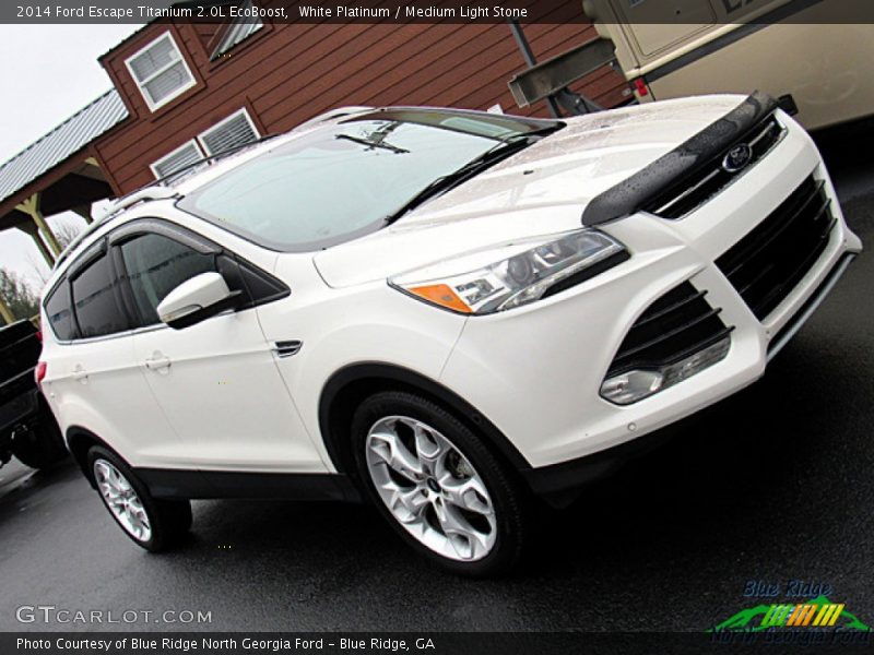 White Platinum / Medium Light Stone 2014 Ford Escape Titanium 2.0L EcoBoost