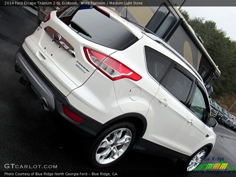White Platinum / Medium Light Stone 2014 Ford Escape Titanium 2.0L EcoBoost