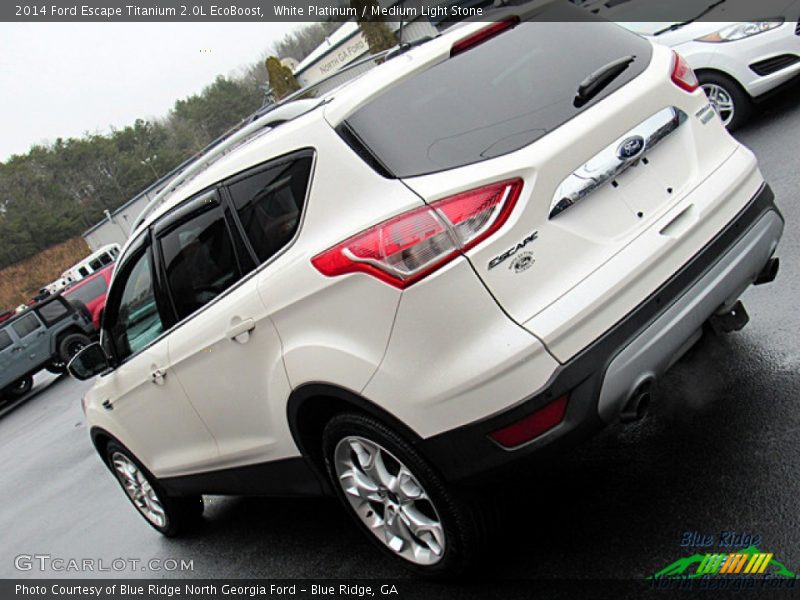 White Platinum / Medium Light Stone 2014 Ford Escape Titanium 2.0L EcoBoost