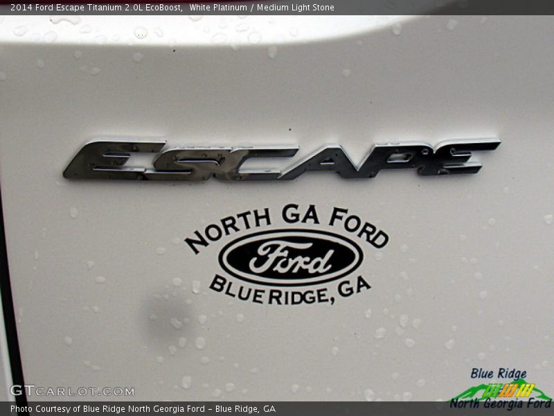 White Platinum / Medium Light Stone 2014 Ford Escape Titanium 2.0L EcoBoost