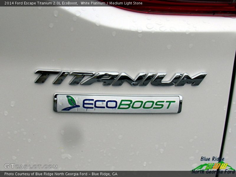 White Platinum / Medium Light Stone 2014 Ford Escape Titanium 2.0L EcoBoost