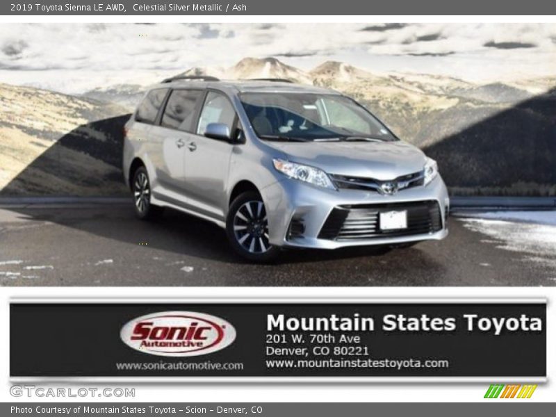 Celestial Silver Metallic / Ash 2019 Toyota Sienna LE AWD