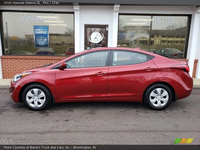 Red / Gray 2016 Hyundai Elantra SE