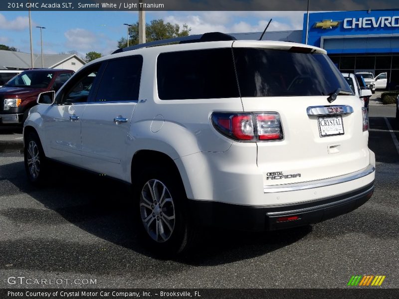 Summit White / Light Titanium 2014 GMC Acadia SLT