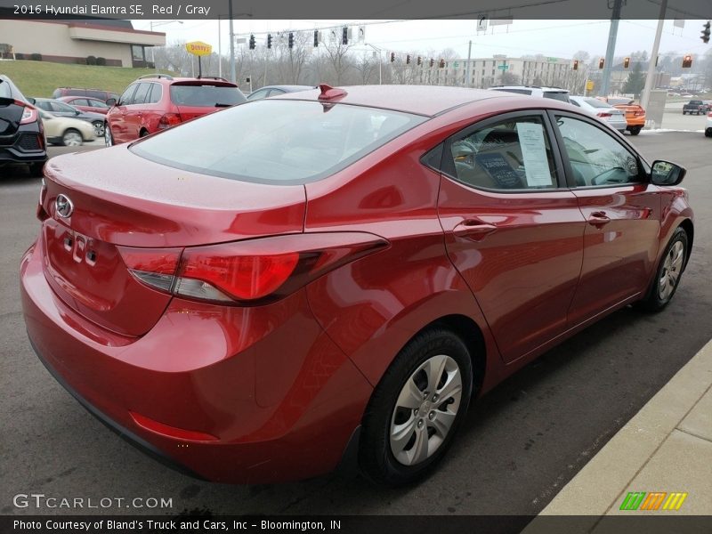 Red / Gray 2016 Hyundai Elantra SE