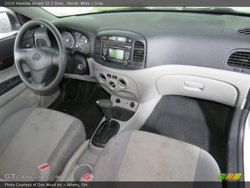 Nordic White / Gray 2010 Hyundai Accent GS 3 Door