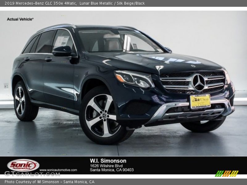 Lunar Blue Metallic / Silk Beige/Black 2019 Mercedes-Benz GLC 350e 4Matic