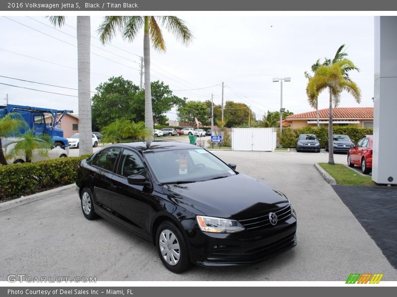 Black / Titan Black 2016 Volkswagen Jetta S