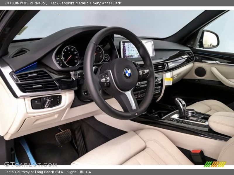 Black Sapphire Metallic / Ivory White/Black 2018 BMW X5 xDrive35i