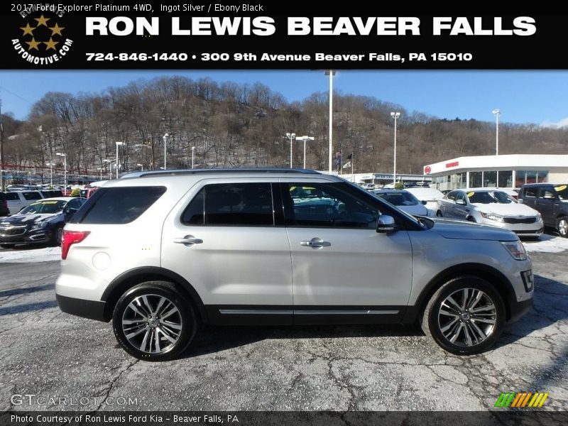 Ingot Silver / Ebony Black 2017 Ford Explorer Platinum 4WD