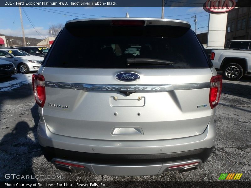 Ingot Silver / Ebony Black 2017 Ford Explorer Platinum 4WD