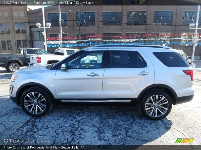 Ingot Silver / Ebony Black 2017 Ford Explorer Platinum 4WD