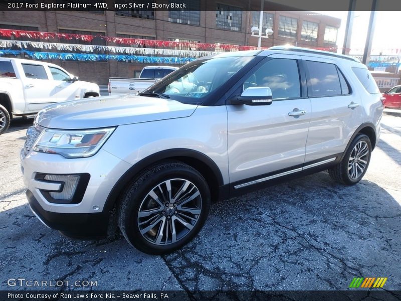 Ingot Silver / Ebony Black 2017 Ford Explorer Platinum 4WD