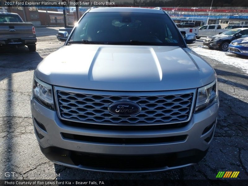 Ingot Silver / Ebony Black 2017 Ford Explorer Platinum 4WD