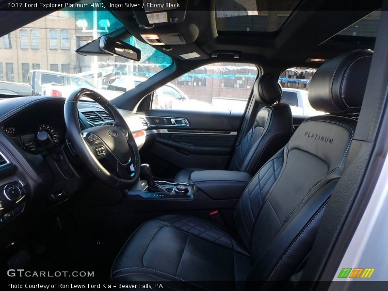 Ingot Silver / Ebony Black 2017 Ford Explorer Platinum 4WD