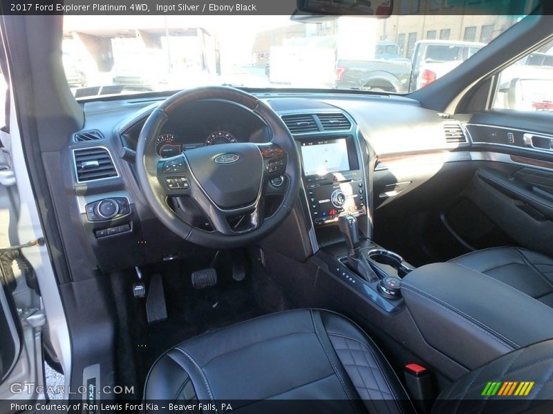 Ingot Silver / Ebony Black 2017 Ford Explorer Platinum 4WD