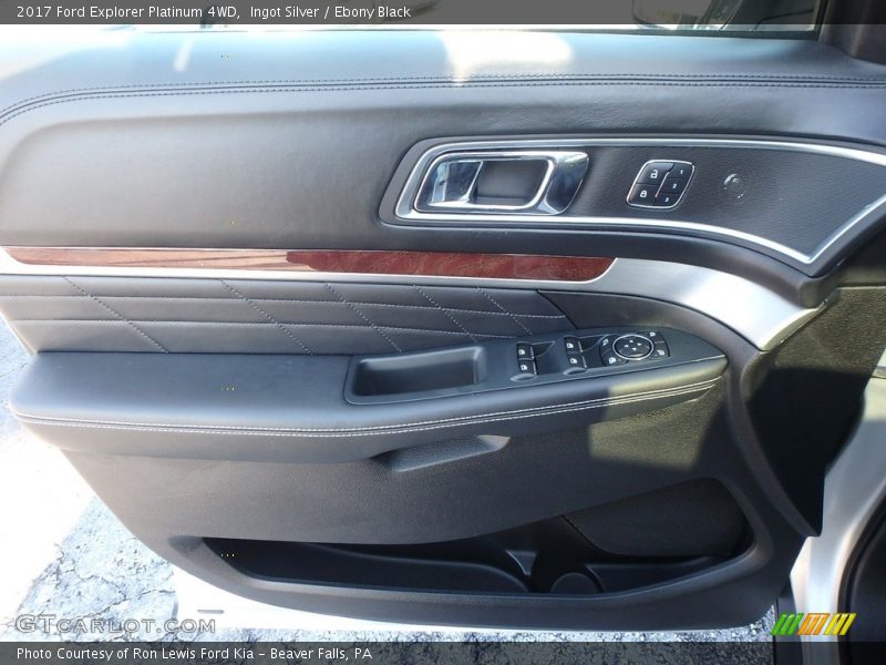 Ingot Silver / Ebony Black 2017 Ford Explorer Platinum 4WD