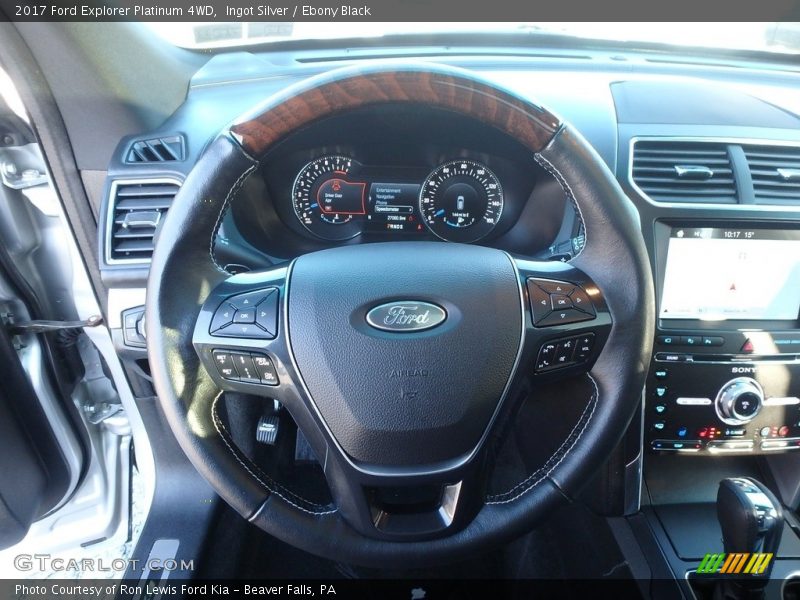 Ingot Silver / Ebony Black 2017 Ford Explorer Platinum 4WD