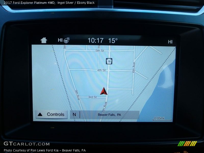 Ingot Silver / Ebony Black 2017 Ford Explorer Platinum 4WD