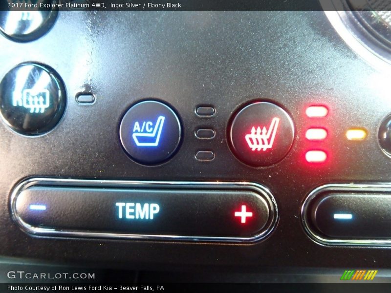 Ingot Silver / Ebony Black 2017 Ford Explorer Platinum 4WD