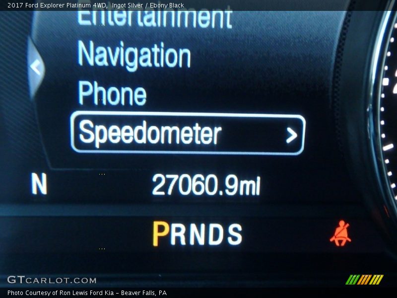 Ingot Silver / Ebony Black 2017 Ford Explorer Platinum 4WD