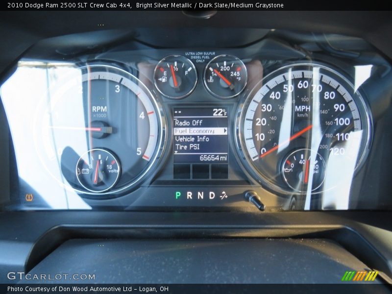 Bright Silver Metallic / Dark Slate/Medium Graystone 2010 Dodge Ram 2500 SLT Crew Cab 4x4